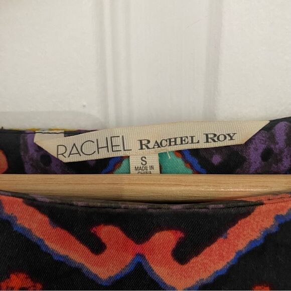 RACHEL by Rachel Roy Dress Colourful Geometric Aztec Boat Neck Womens Size S - Picture 3 of 7